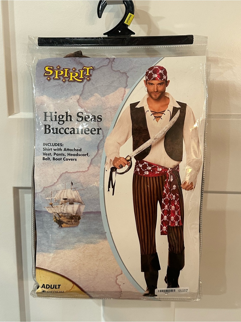 Spirit High Seas Buccaneer Men’s Pants - Brown and Black Striped Brand New